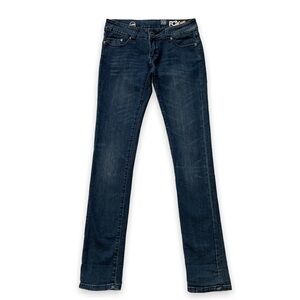 Nwt Fox Racing Riders Co Hesher Skinny Jeans Low Rise Dark Women’s Size 25 1